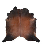 Brown with Red Cowhide Rug #A16968