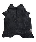 Solid Black Cowhide Rug #A17085