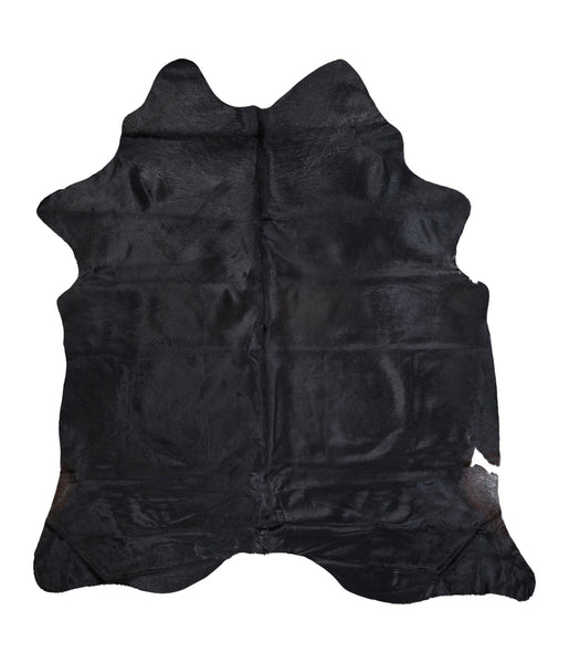 Solid Black Cowhide Rug #A17085