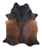 Brown with Red Cowhide Rug #A17108