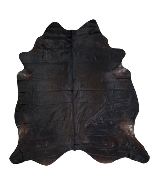 Solid Black Cowhide Rug #A17127
