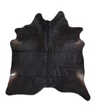 Solid Black Cowhide Rug #A17194