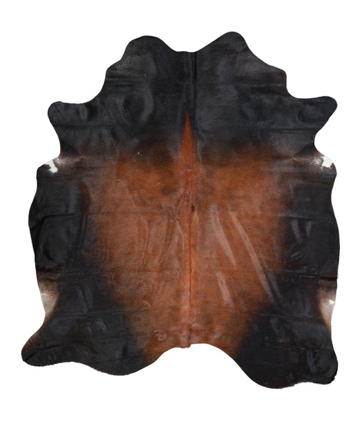 Brown with Red Cowhide Rug #A17209