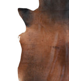 Brown with Red Cowhide Rug #A17254
