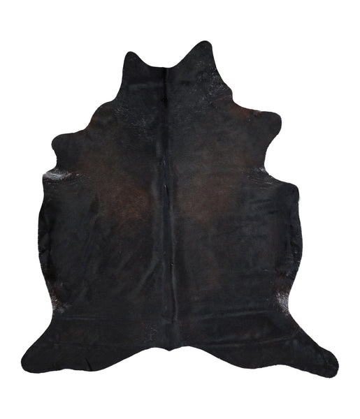 Solid Black Cowhide Rug #A17292