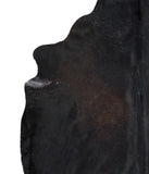 Solid Black Cowhide Rug #A17292
