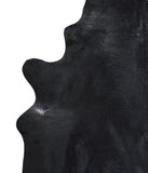 Solid Black Cowhide Rug #A17367