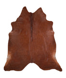 Solid Brown Cowhide Rug #A17437
