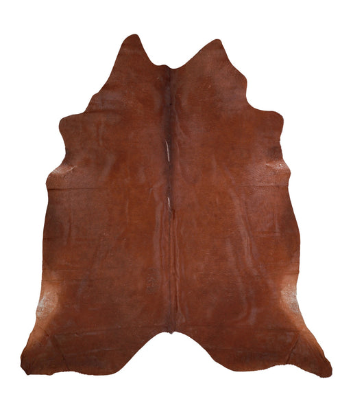 Solid Brown Cowhide Rug #A17437