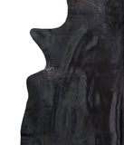 Solid Black Cowhide Rug #A17461