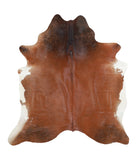 Brown with Red Cowhide Rug #A17469