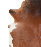 Brown with Red Cowhide Rug #A17469