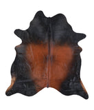 Brown with Red Cowhide Rug #A17504