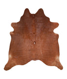 Solid Brown Cowhide Rug #A17555