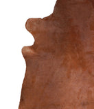 Solid Brown Cowhide Rug #A17555