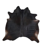 Solid Black Cowhide Rug #A17871