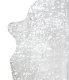 Metallic Silver White Cowhide Rug #A17884