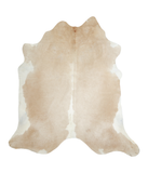 Beige and White Cowhide Rug #A18008
