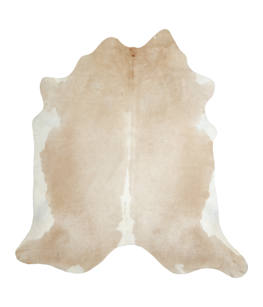 Beige and White Cowhide Rug #A18008