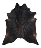 Solid Black Cowhide Rug #A18033