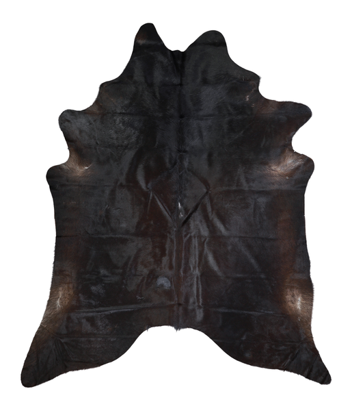Solid Black Cowhide Rug #A18033