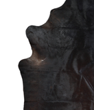 Solid Black Cowhide Rug #A18033