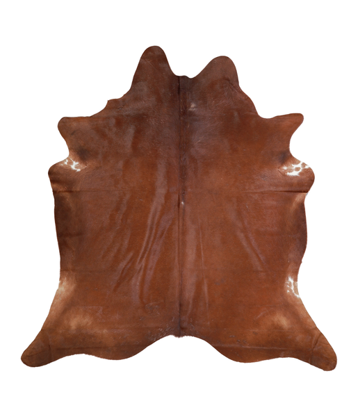 Solid Brown Cowhide Rug #A18039