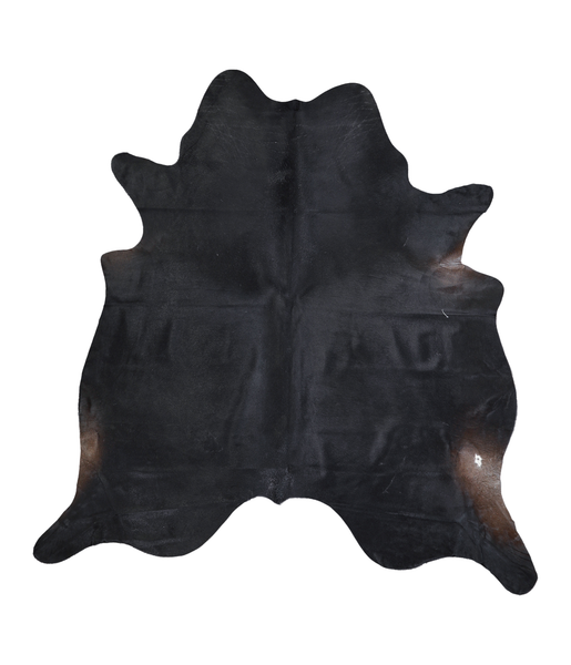 Solid Black Cowhide Rug #A18066