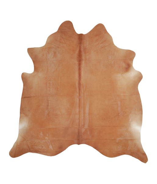 Solid Brown Cowhide Rug #A18213