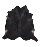 Solid Black Cowhide Rug #A18264