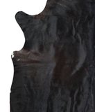 Solid Black Cowhide Rug #A18303