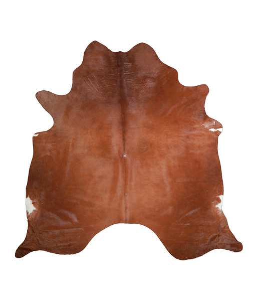 Solid Brown Cowhide Rug #A18347