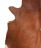 Solid Brown Cowhide Rug #A18347