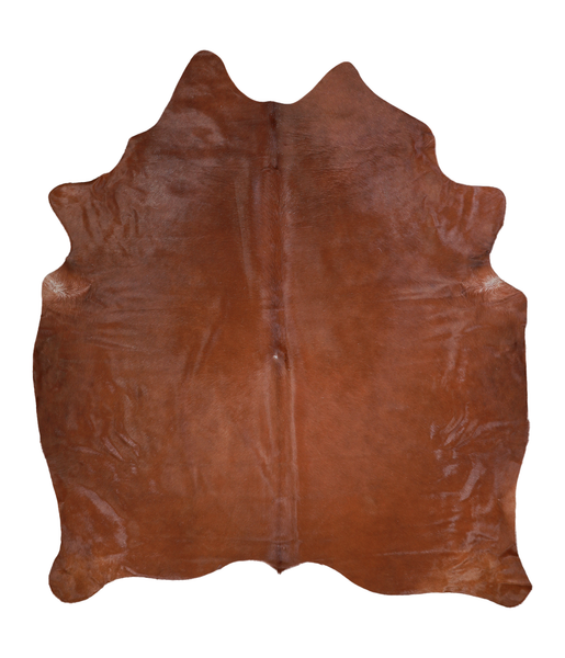 Solid Brown Cowhide Rug #A18387