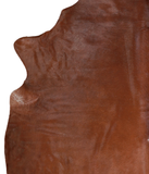 Solid Brown Cowhide Rug #A18387