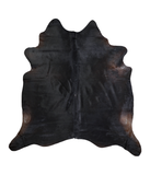 Solid Black Cowhide Rug #A18444