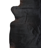 Solid Black Cowhide Rug #A18444