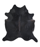 Solid Black Cowhide Rug #A18585