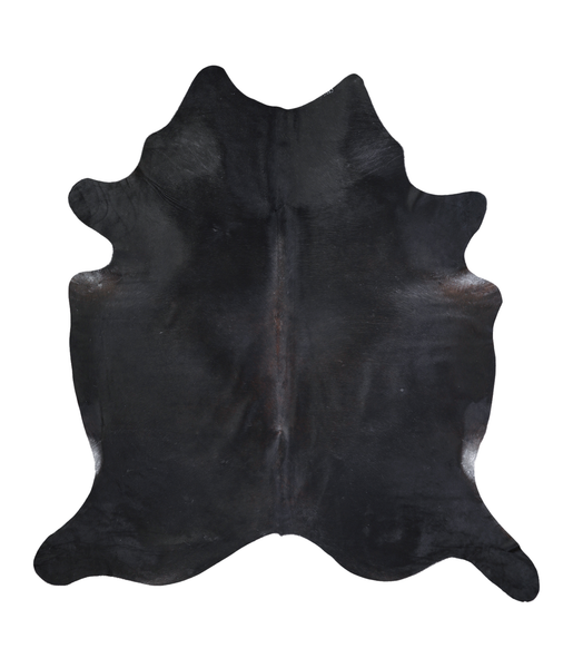 Solid Black Cowhide Rug #A18585