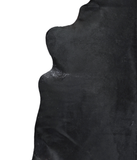 Solid Black Cowhide Rug #A18631