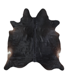 Solid Black Cowhide Rug #A18794