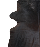 Solid Black Cowhide Rug #A18806