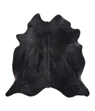 Solid Black Cowhide Rug #A18810