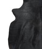 Solid Black Cowhide Rug #A18810