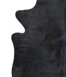 Solid Black Cowhide Rug #A18849