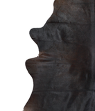 Solid Black Cowhide Rug #A19110