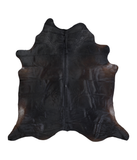 Solid Black Cowhide Rug #A19180
