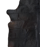 Solid Black Cowhide Rug #A19180