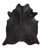 Solid Black Cowhide Rug #A19369