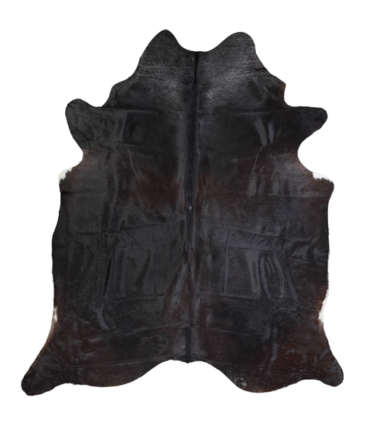 Solid Black Cowhide Rug #A19369